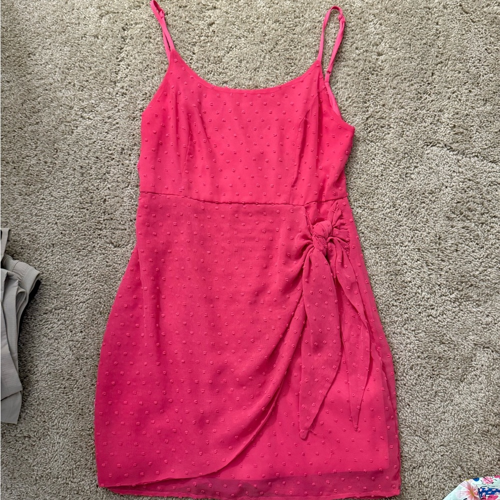Lulu's Vibrant Pink Mini Dress